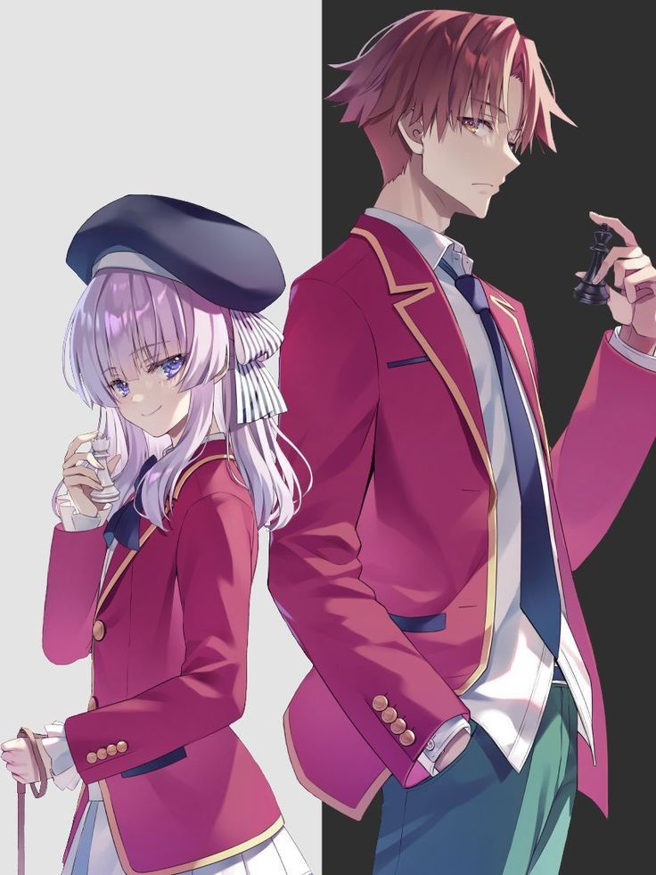 Ayanokouji dan Arisu Sakayanagi, komposisi gambar utuh